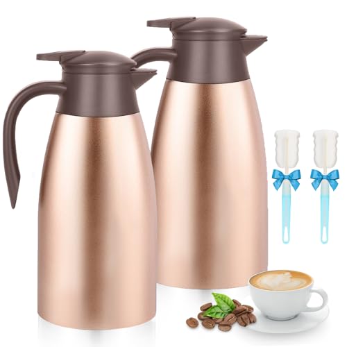 GearRoot 70oz Thermal Coffee Carafe, 2 Pack Airpot Insulated Coffee