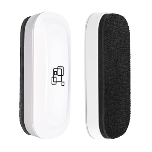 maxtek Whiteboard Schwamm Magnetisch 2er Pack Starker Magnetischer Radierer Whiteboard Zubehör & Eraser für Trockenreinigung auf vielen Oberflächen (Weiß 2 Stück)