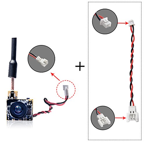 Wolfwhoop WT05 Micro AIO 600TVL Kamera nur 3,4 g 5,8 GHz 25 mW FPV Sender mit Dipol-Messing-Antenne Combo für FPV Quadcopter Drohne