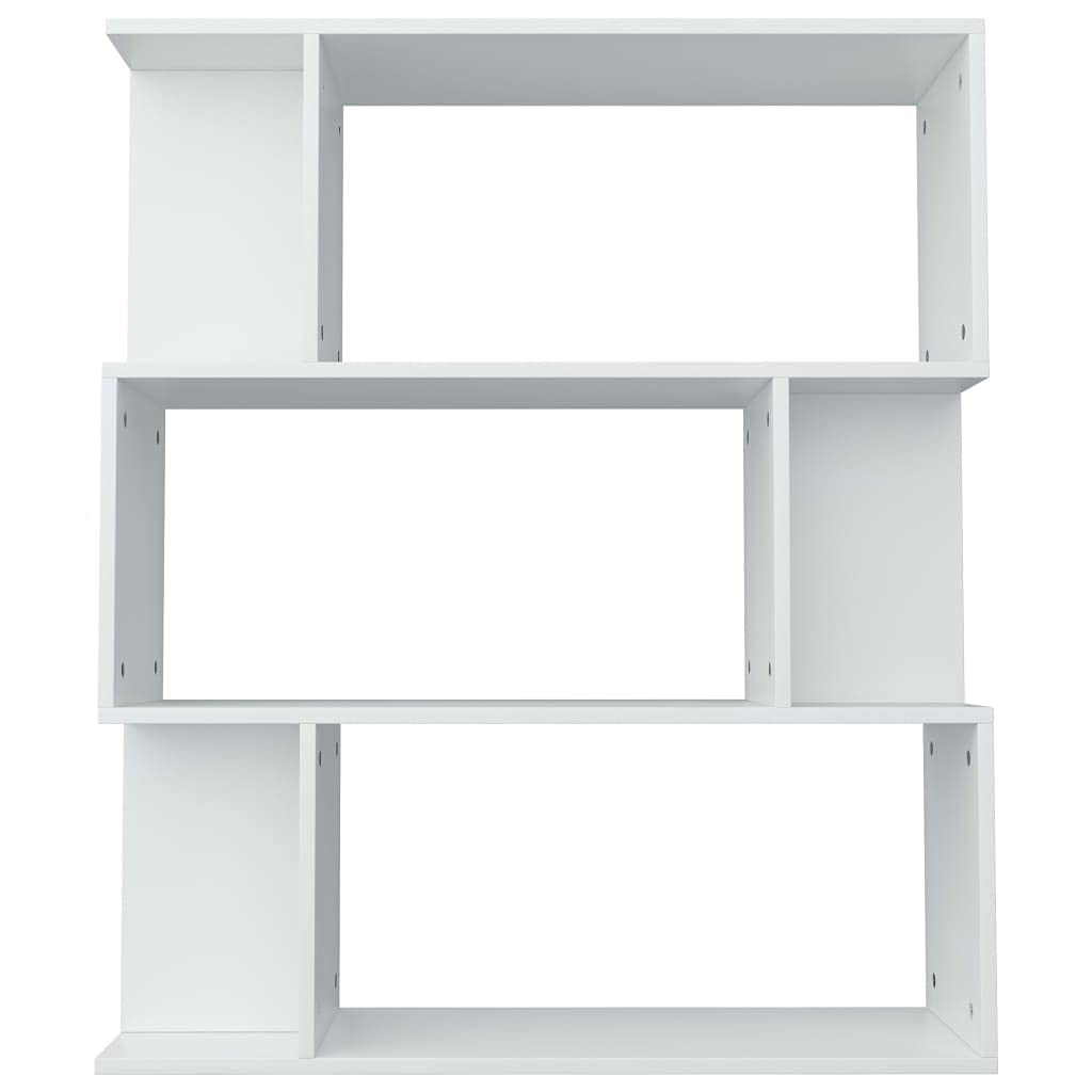 vidaXL Bibliothèque/Cloison, Meuble de Rangement, Étagère à Livres Salon Salle de Séjour Chambre Intérieur, Moderne, Blanc Bois d’Ingénierie
