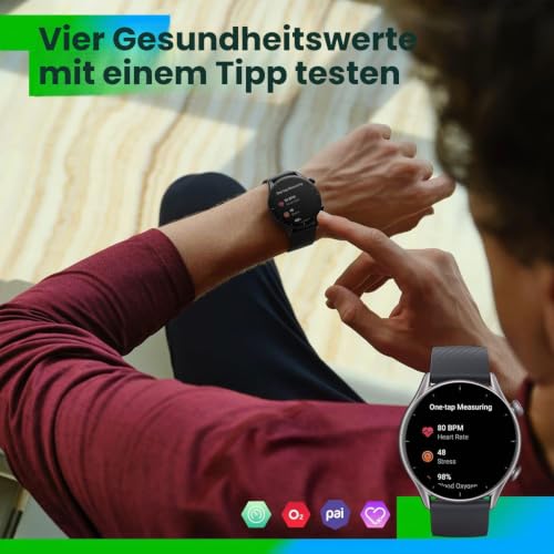 Amazfit Smartwatch GTR 3 mit Gesundheitsüberwachung, 1,39' AMOLED Display, SpO2, Schlaf, Stress...