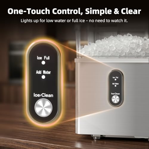 Image of Antarctic Star Nugget Ice Maker, Portable Crushed Ice Machine with Soft Chewable Ice, 35Lbs /Day, Self-Cleaning, One-Click Operation for Home, Kitchen, Office, Bar