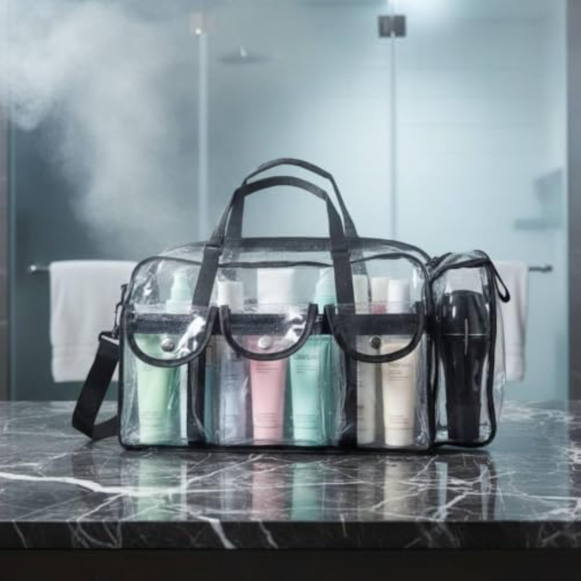 Waterproof Clear PVC Makeup Bag, Easy to Clean