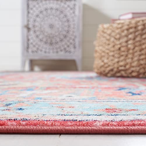Tapete SAFAVIEH Riviera 243x122 cm Lavable Azul Claro Rojo miniatura 4