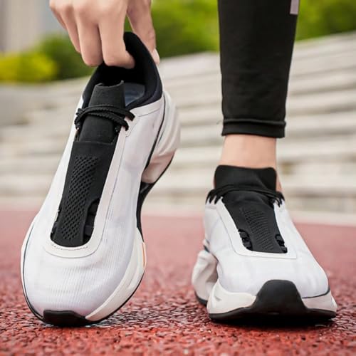 Hollow Outsole Knitted Mesh Breathable Basketball Shoes for Men Lightweight Shock Absorbing Anti Slip Design for Court Training Outdoor Ankle Support3