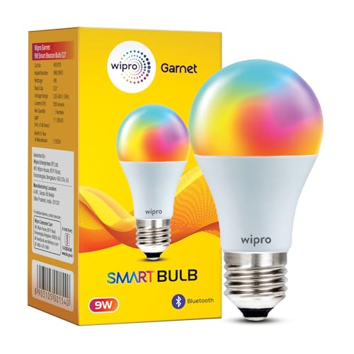 Wipro 9W Bluetooth Enabled Smart Bulb E27