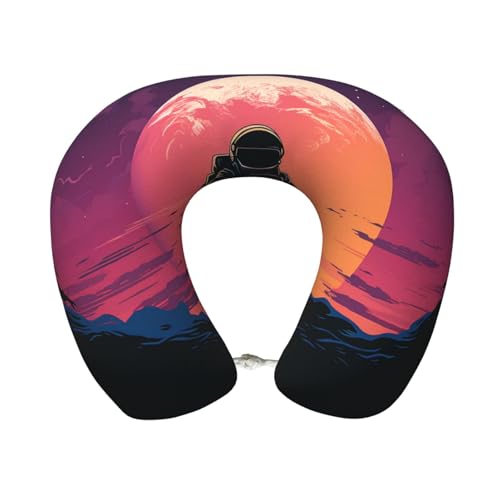 Almohada de viaje espuma viscoelástica negra ergonómica miniatura 1
