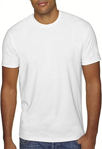 Next Level Men's Sueded Crew L WHITE