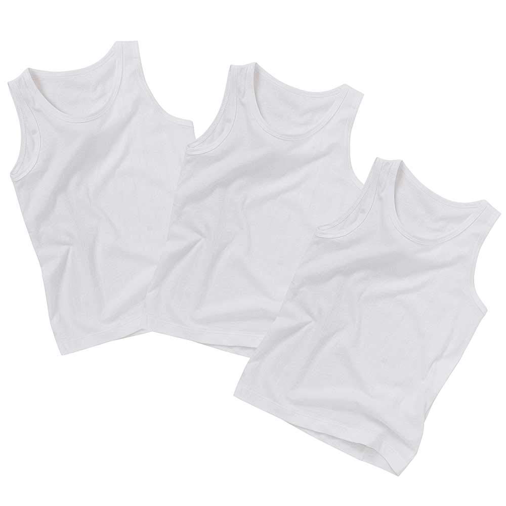 Boys Back to School 3 Pack Cotton Vests UK Seller