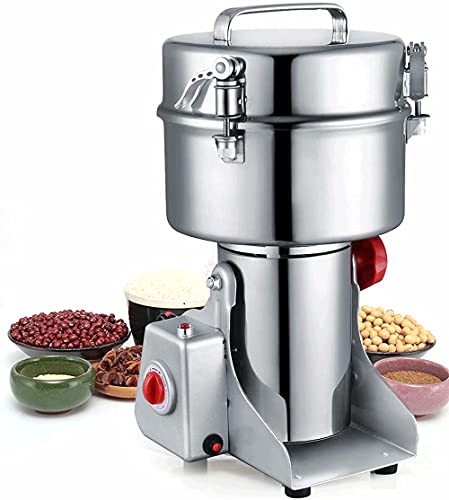 2000G Grain Powder Machine Electric Grain Grinder Mill Cereal Herb Spice Grinder for Corn Soybean Wheat Spices