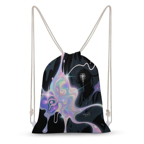 Abstract Art Graffiti Drawstring Backpack Gym Bag Lightweight Sackpack Gift for Hiking Travel Beach Shopping