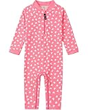 weVSwe Neonate Costume da Bagno Bambino Protezione Solare Rash Guard One Piece Pink Heart Crotch Zipper per Un Facile Cambio del Pannolino 6-12 Mesi