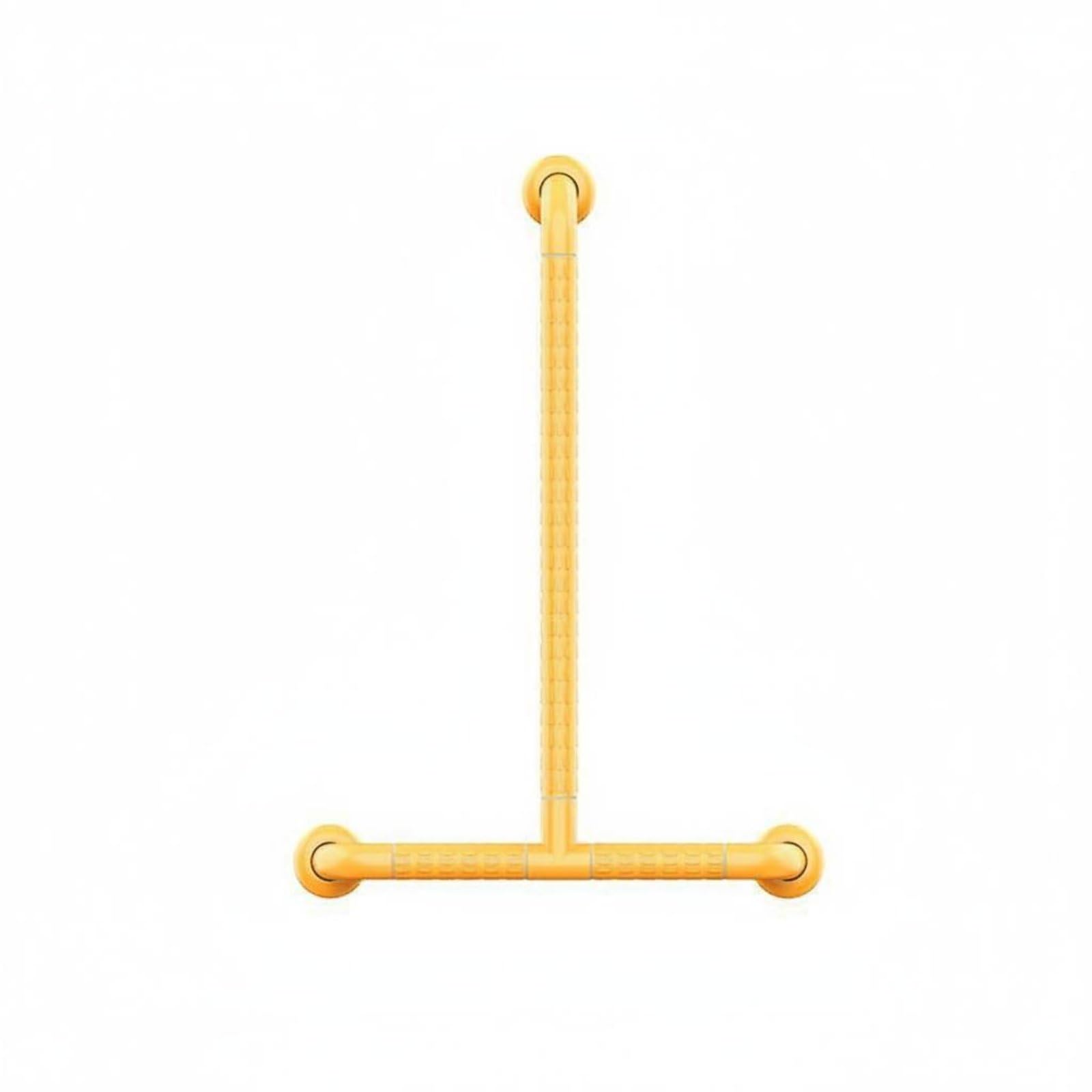 Harilla Barra di per Bagno Maniglia di Appoggio Corrimano Antiscivolo a Parete con in Acciaio Inox Struttura Triangolare Portata 120kg Adatta Mobilità Ridotta Box Doccia Wc, Giallo