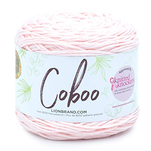Image of (1 Skein) Lion Brand Yarn Coboo Yarn, Pale Pink