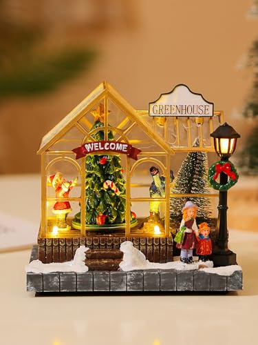 Invernadero de Bienvenida Navideño Musical Edificios Coleccionables 8