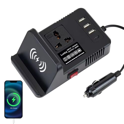 Convertitore Di Tensione Di Auto Da 200 W - Inverter Per Veicoli Efficiente Per Laptop Caricatore Del Per Auto Portatile USB Ports CR Adattatore CARICA Adatto Per Viaggi Su Strada Ricarica