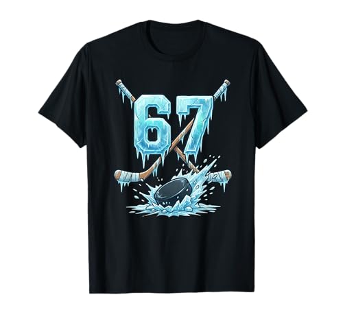 Ice Hockey Six Seven Meme 67 Kids Boy Sports Birthday T-Shirt