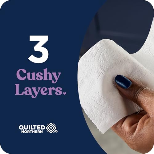 quilted northern ultra plush toilet paper 6 mega rolls  24 regular rolls 3x thicker 3 ply soft toilet tissue
