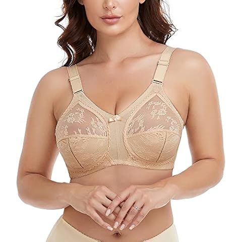 Ayigedu Plus Size Non Wired Lace Bra Cover