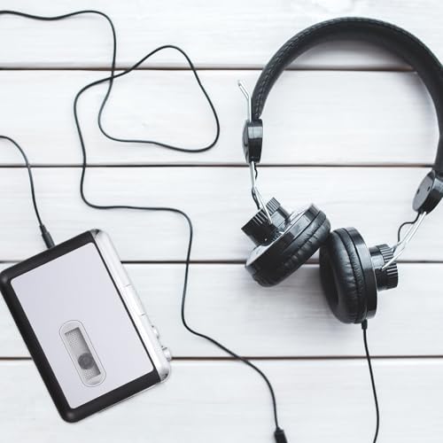 Convertidor de cinta a MP3 estéreo con puerto USB y alimentación por dos pilas AA 6