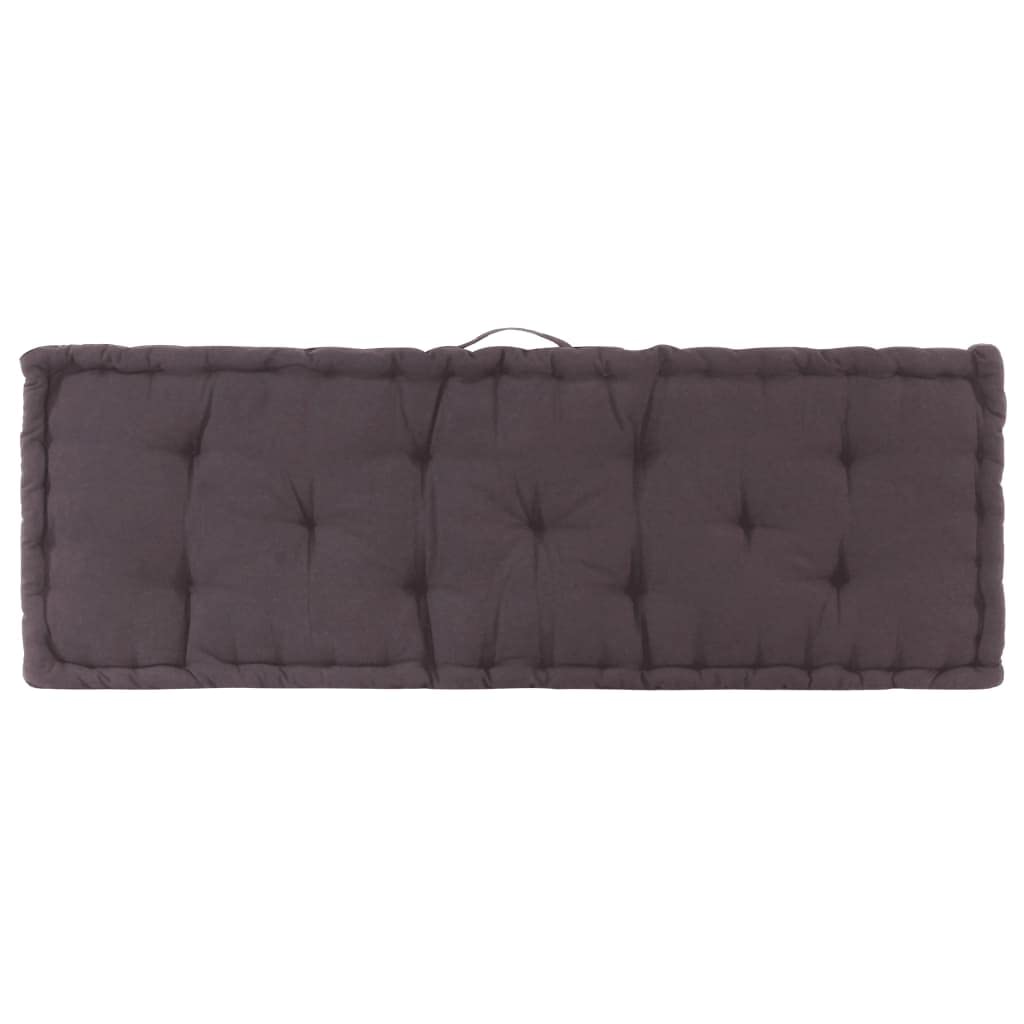 Cuscini da pavimento grandi Cuscino da meditazione quadrato Cuscini per Pallet e Pavimento 2 pz in Cotone Antracite Cuscini per sedie da interno/esterno