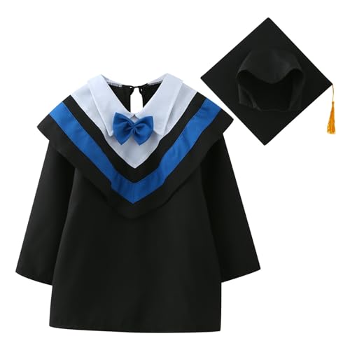 Kindergarten Graduation Caps and Gowns with Tassel 2025 Preschool Bachelor Dress Toddler Graduation Photo Clothes
