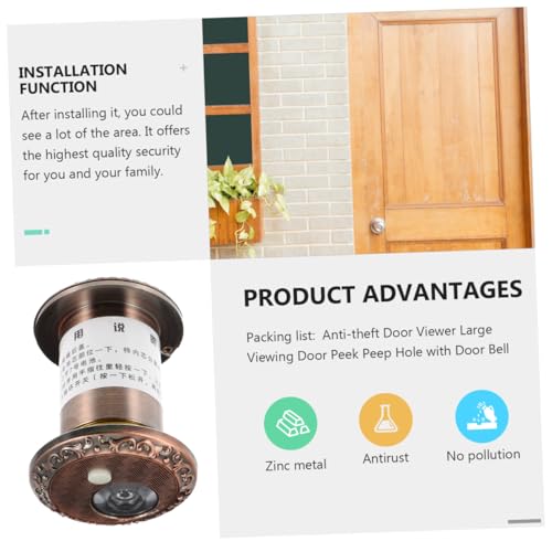 DOITOOL mirilla para puerta con lente de alta definición, diseño para seguridad, fácil instalación y uso, privacidad y seguridad miniatura 4