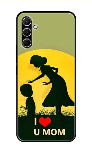 Image of Metal TPU Printed Back Cover for Samsung Galaxy A35 5G (Love U Mom) 360 Degree Protection | Camera Protection -25092024(AR)