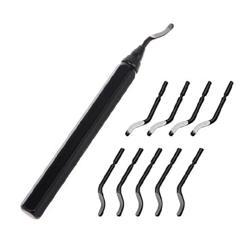Poignée en métal Burr Kn-ife RB1000 Edger Grattoir Tuyau HSS Serrage rapide Ébavurage Outil de coupe BS1010 BS1018 BK3010 (Color : RB1000 X BS1010)