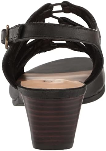 Bella Vita Women's Zamira Wedge Sandal, Black Leather, 11 | Image 2