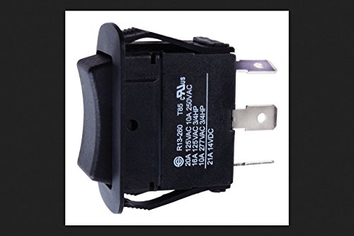 GC Electronics 35-3695 Rocker Switch, DPDT, (On)-Off-(On) (momentary on Both Directions), 15A 125V / 10A 250V.83 X 1.45 Mounting Hole