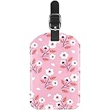  Étiquettes de sac de voyage en cuir d\'unité centrale de modèle de petite fleur sauvage rose étiquettes de valise conception personnalisée