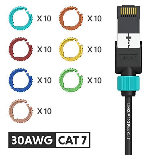 LINKUP Cat7 Cable Identifier Rings | 30AWG | 70-Pack image 5