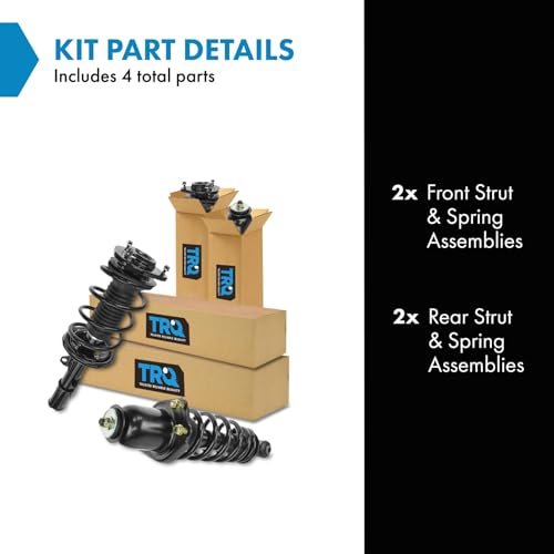 Image of TRQ Front and Rear Strut & Coil Spring Assembly Set Driver & Passenger Sides Compatible with 05-10 Scion tC