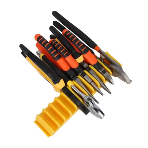 Image of DEHOYI 24 pcs Magnetic Plier Organizer Set for Toolbox & drawer Storage|Modular Plier holders for Mechanics, Technicians, Space-Saving & Quick-Access, Gift for father and boyfriend(Yellow)