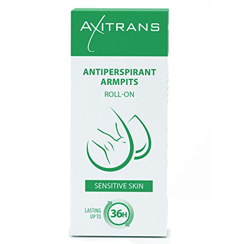 Axitrans sensitive antitranspirant Deodorant Roll-on - Wirkt bis zu 36 Stunden - Lang anhaltender Schutz bei übermäßigem Schwitzen und beseitigt Gerüche - sensibles Deoroller Herren und Damen, 20 ml Cover
