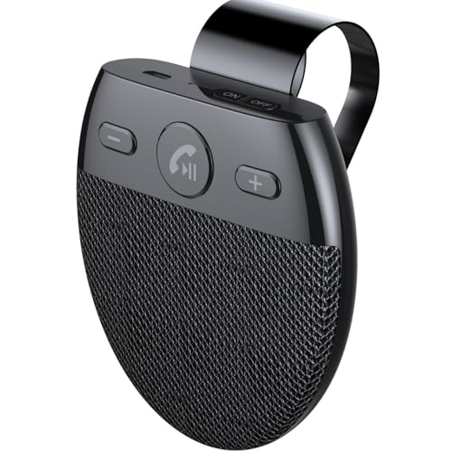 Plyisty Kit Mains Libres Bluetooth 5.0 pour Voiture, Haut-Parleur à Visière, Mise sous Tension Automatique, Haut-Parleur Multipoint sans Fil CVC8.0,...