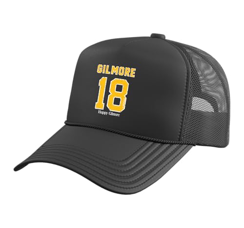 Happy Gilmore 30th Anniversary Jersey Trucker Hat with Adjustable Mesh Back Black