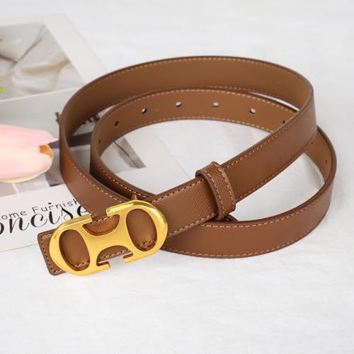 Image of Aurolran Women's Leather Belt with Buckle - Ideal for Dresses, Jeans, and Coats
