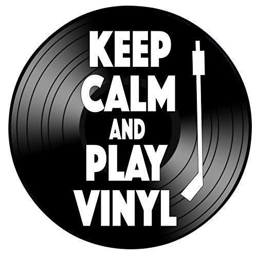 Keep Calm and Play Vinyl Quote on a Upcycled Vintage Vinyl Record Album Wall Art Home Decor Gift