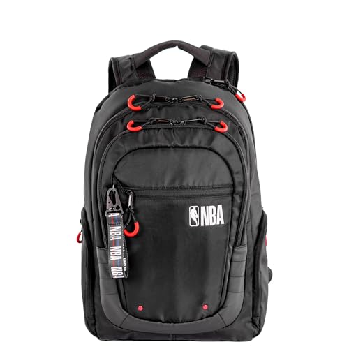 Mochila Grande 3 Compartimentos Notebook Nba Pro - Preto