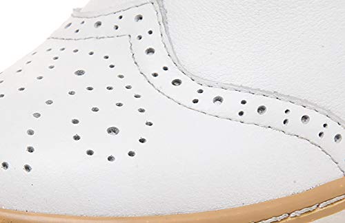 Odema sapato feminino plataforma plataforma anabela vintage Oxford clássico com cadarço e bico redon