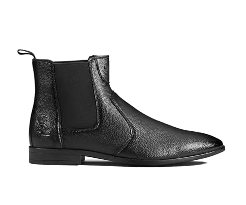 Image of LOUIS STITCH Men's Mid-Top Ankle Chelsea Boots| Dual-Tone Slip-On Boots for Men | Perfect for Business, Formal & Casual Wear | LSNRGPDCL