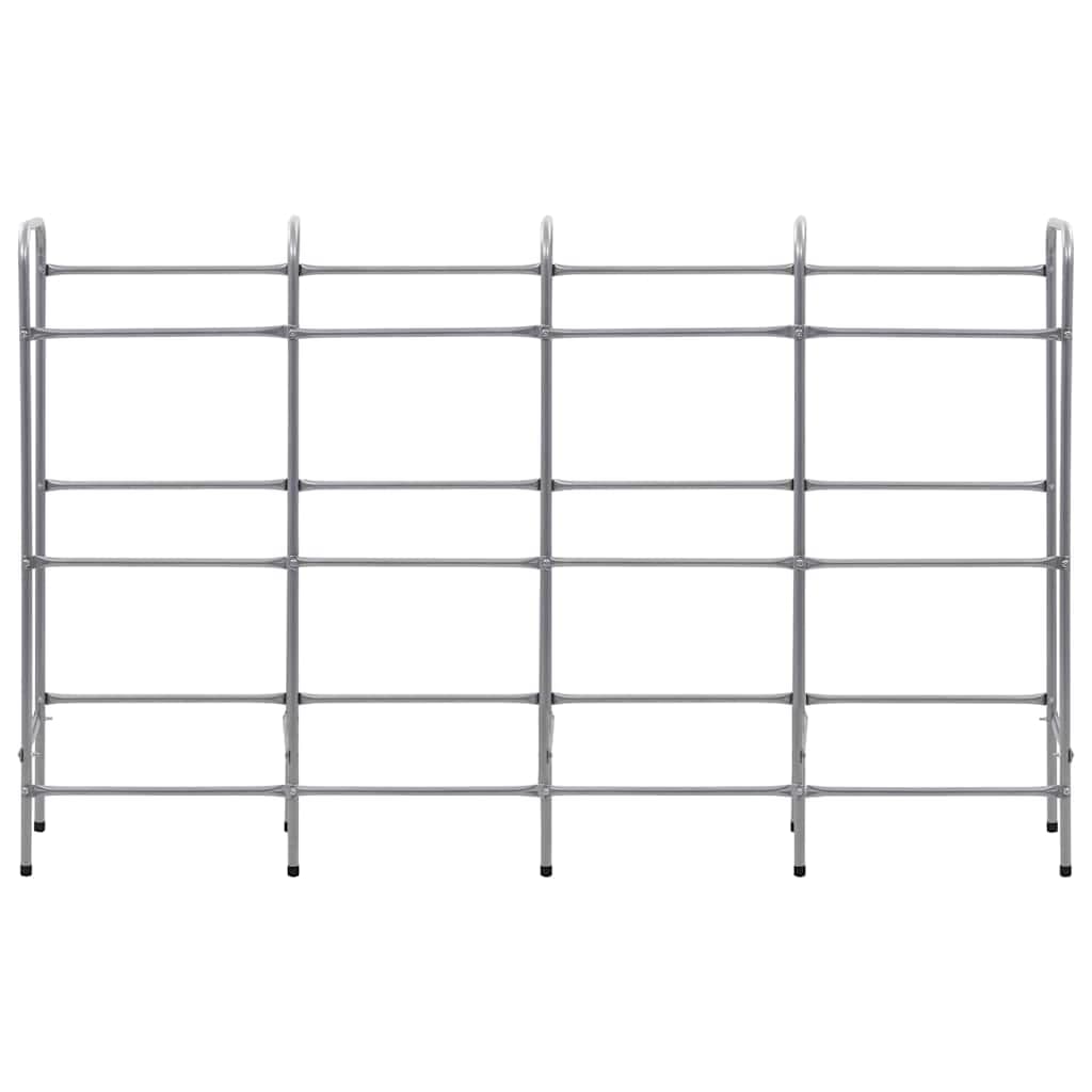 Scaffale per 12 scatole, in acciaio, 190 x 33 x 116 cm, colore argento