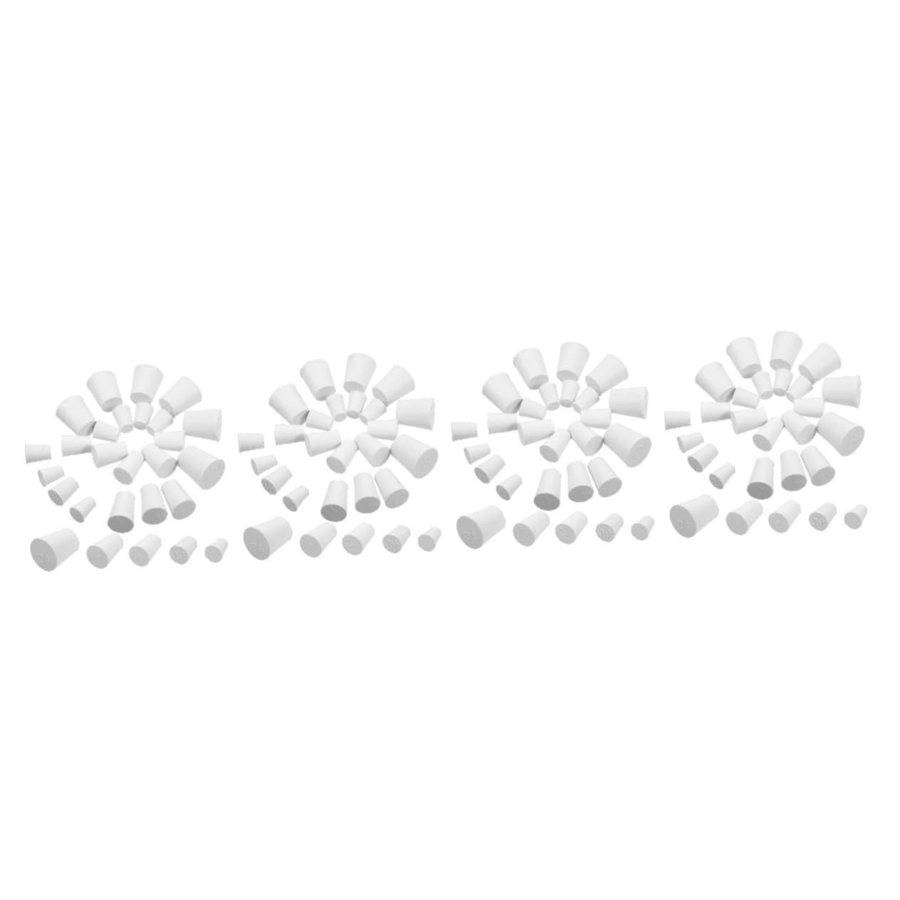 GLEAVI 200pièces Bouchons Caoutchouc Pour Laboratoire Assortiment De Étanches Et Résistants Aux Températures Idéals Pour Tubes à Essai Et Équipements De Recherche