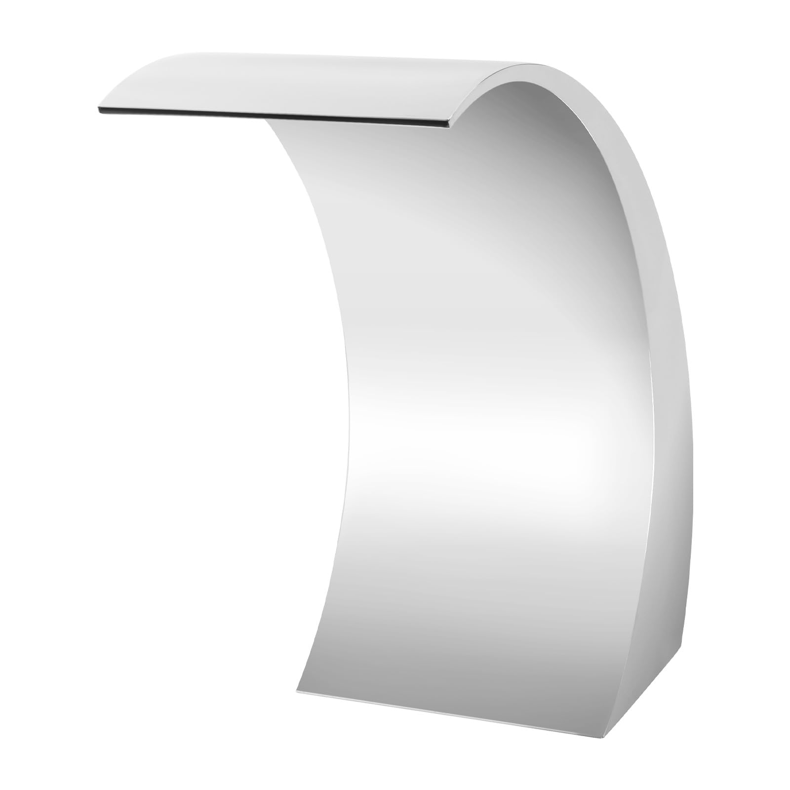 Doccia a cascata piscina fontana design curvo in acciaio inox giardino flusso costante acqua