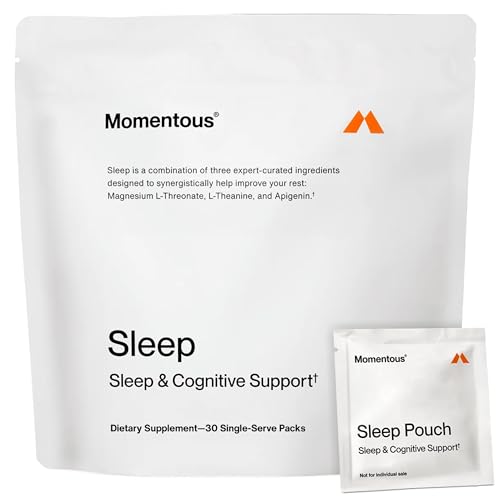 Momentous Nightly Sleep Pack - Magnesium L-Threonate L-Theanine and Apigenin - NSF Certified for Sport - 30 Servings