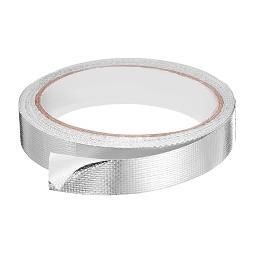 HARFINGTON Heat Shield Tape 0.78" x 32.8 ft Waterproof Sunscreen Sound Insulation High-Temperature Resistance Silver Aluminum Tape Thickness for Automotive Repairs
