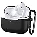 ULAK AirPods Pro Case Cover, Silicone AirPods Pro Case Skin Designed Shock-Absorbing Protective Cover with Keychain for AirPods Pro (2019 Release), Black