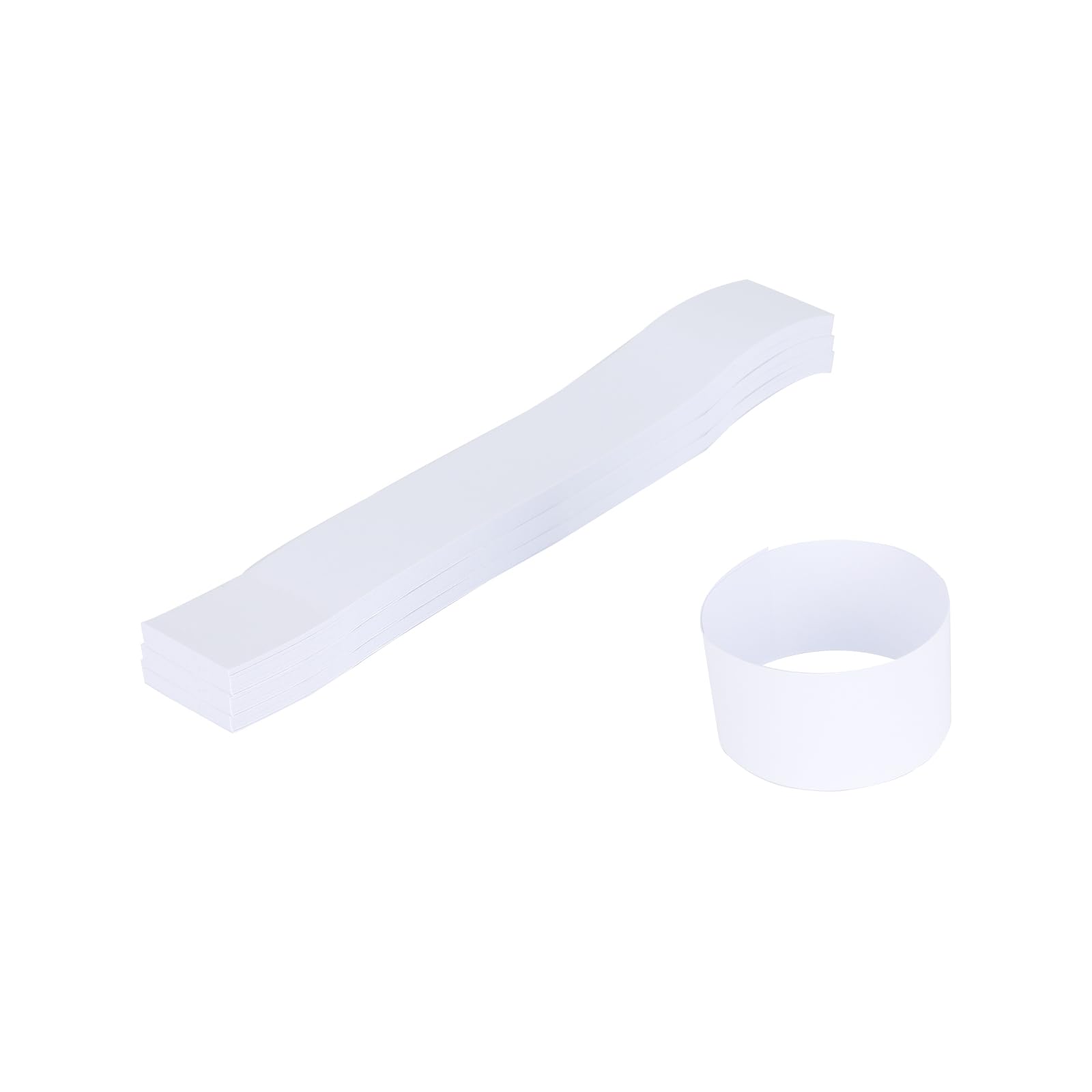 NUCOUN 150 Pieces Money Ribbon Bundles Self Adhesive Money Bands for Cash Bills Money Bands Organizer Dollar Blank White-image-27